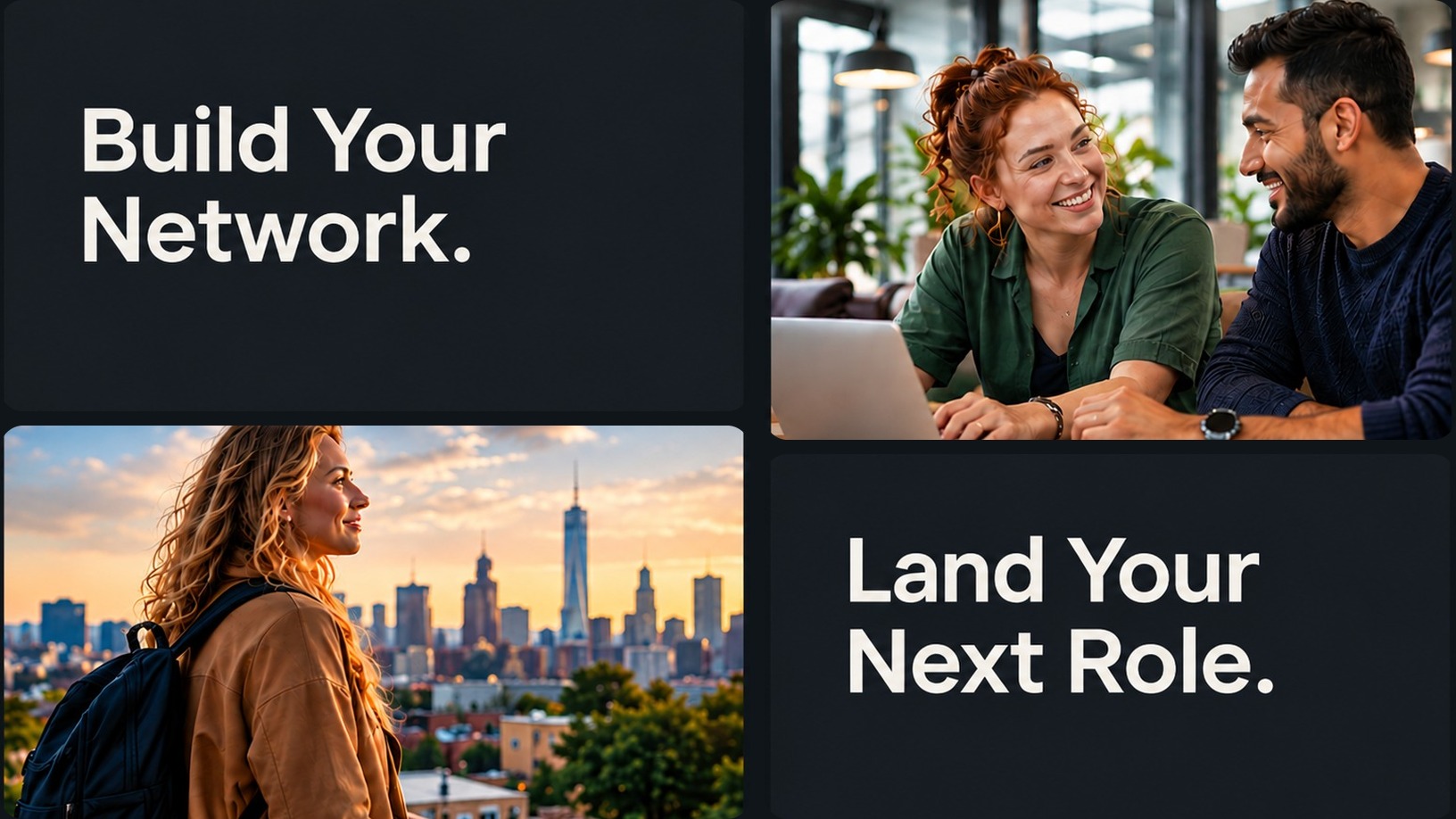 Build your network and land your next role photo collage