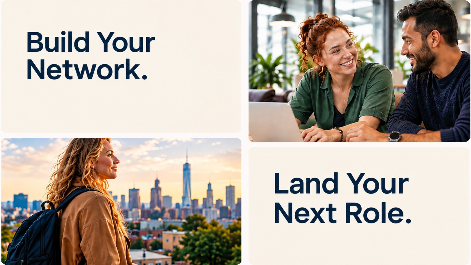 Build your network and land your next role photo collage