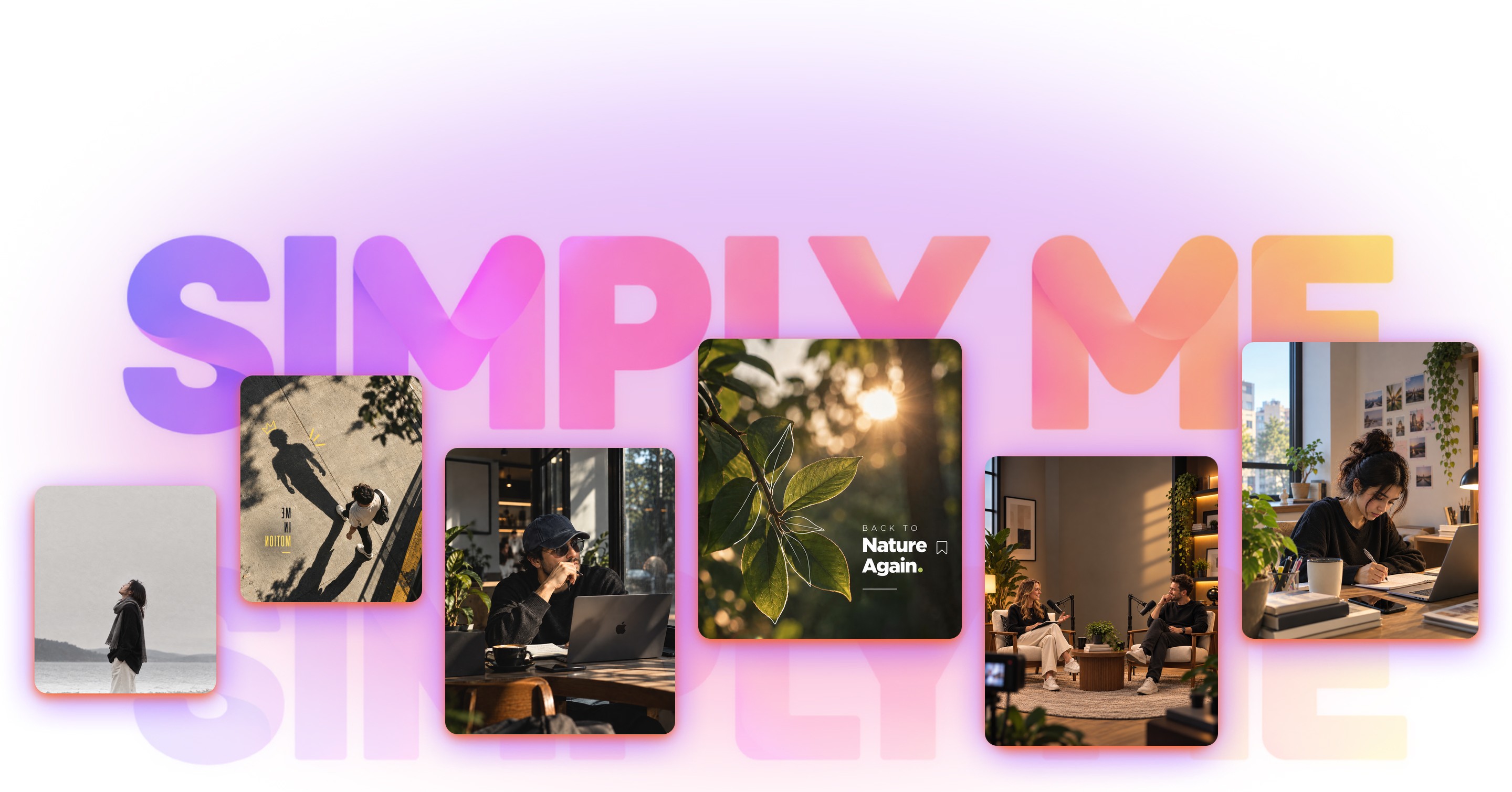 SimplyMe creators and the work they share